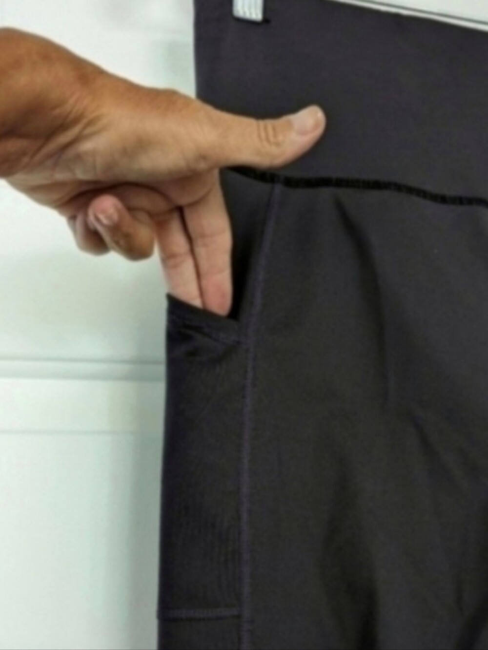 Athletic yoga leggings by ideology black gray inserts medium - Picture 8 of 8